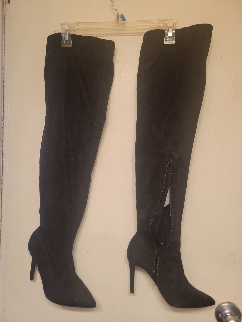 Thalia Sodi Black Over-the-Knee Pointed-Toe Stiletto Boots